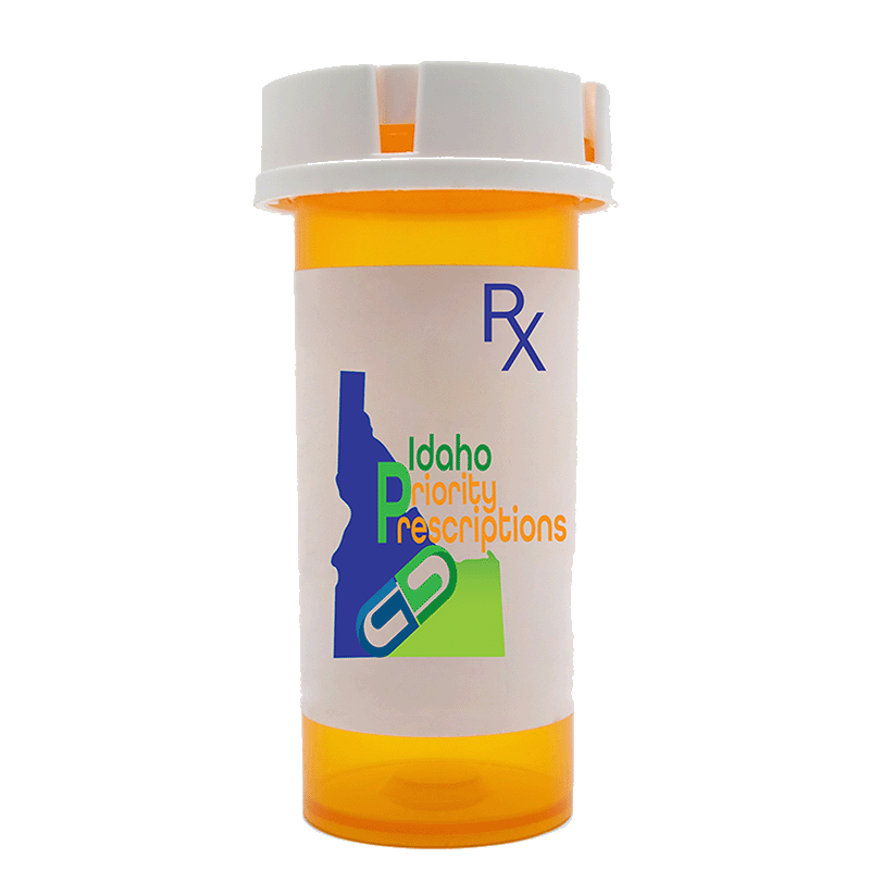 RX pill bottle with Idaho Priority Prescriptions label